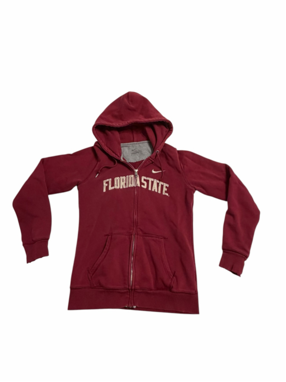 Women's Nike Florida State Full Zip Hoodie Red Beige Size M - Picture 1 of 10